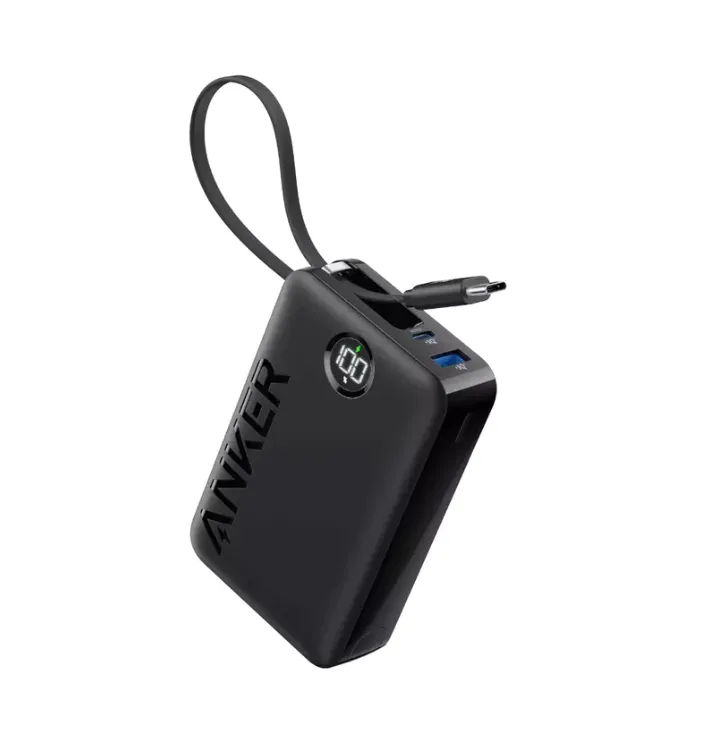20000mAh Built-in USB-C Cable 22.5W - Black