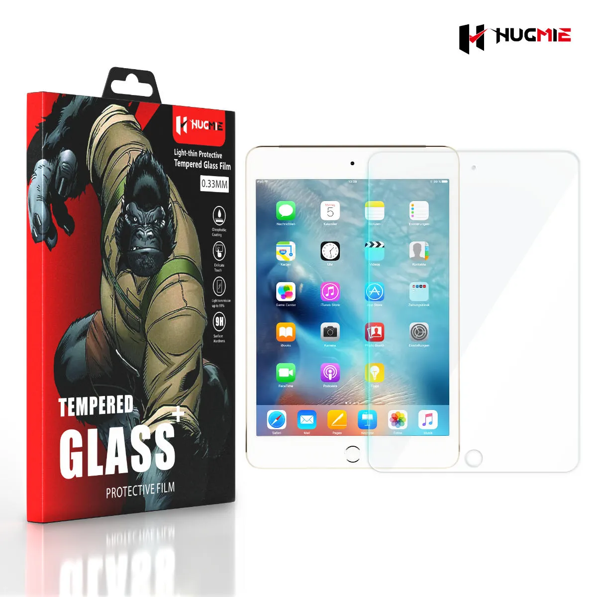 2x Hugmie® iPad 5/6/7/8 9.7-inch Tempered Glass Screen Protector
