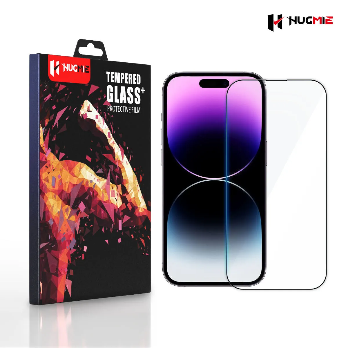 2x Hugmie® iPhone 14 Pro Full Coverage Screen Protector