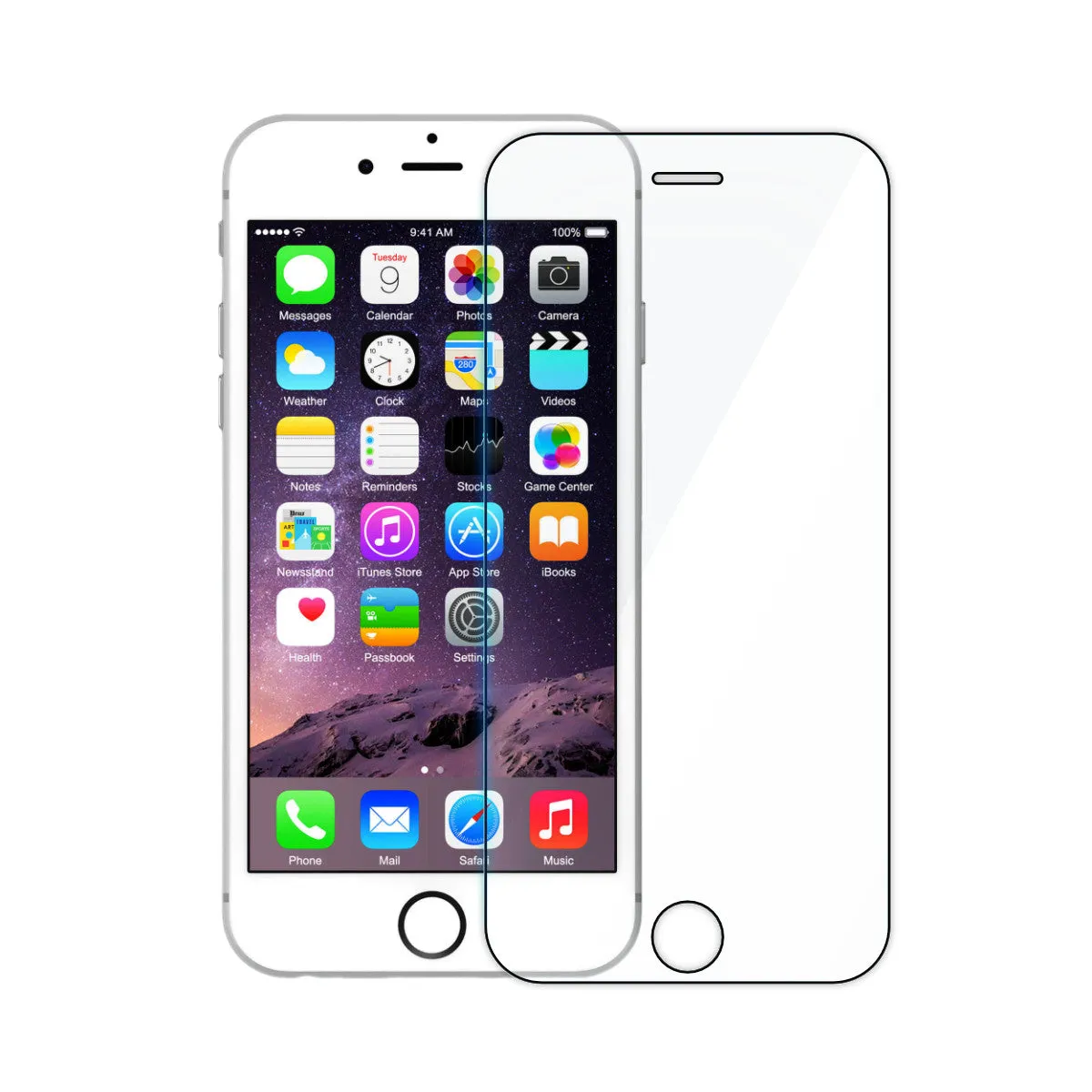 2x Hugmie® iPhone 6/7/8/SE Full Coverage Screen Protector