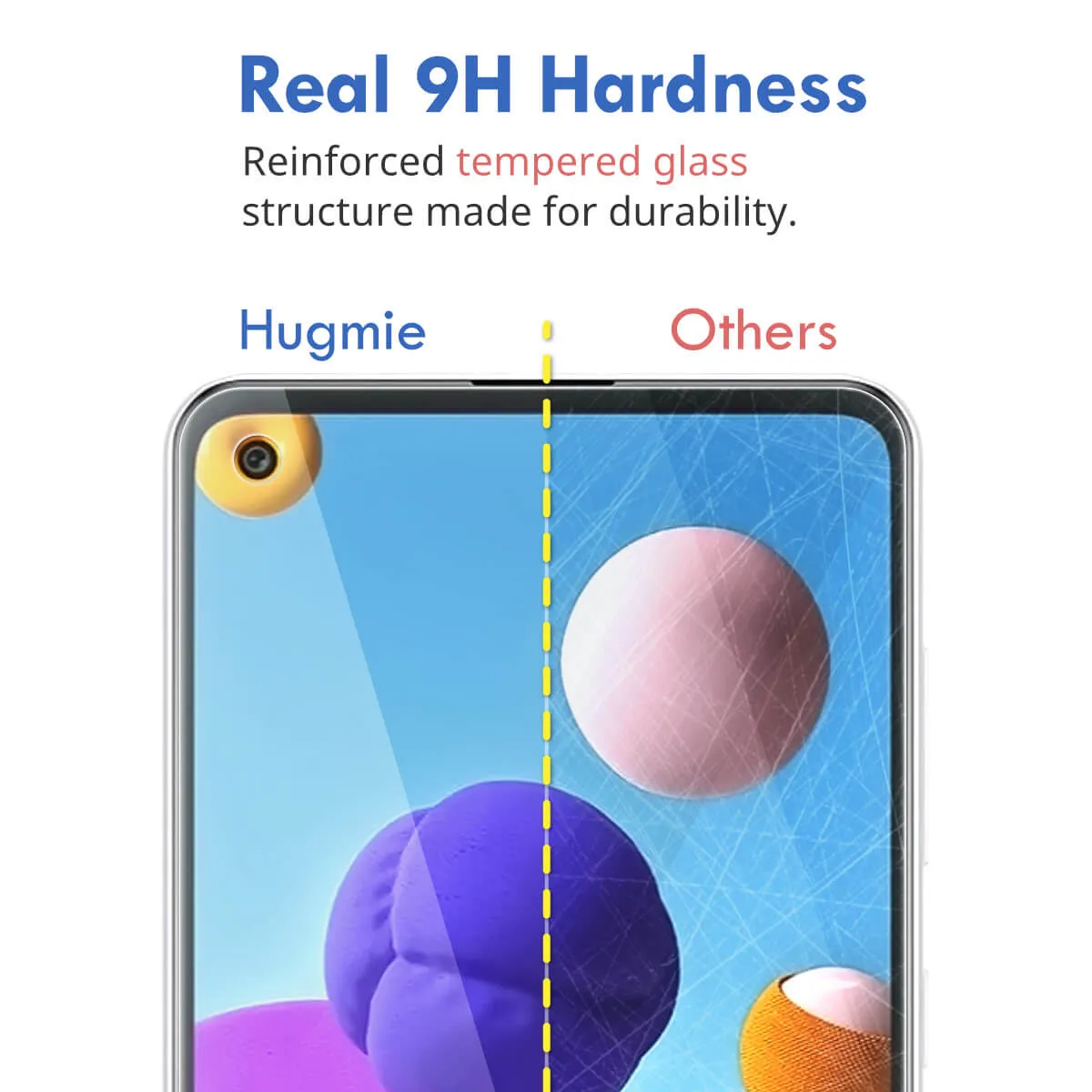 2x Hugmie® Samsung A21s Tempered Glass Screen Protector