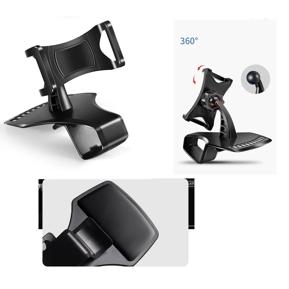 3 in 1 Car GPS Smartphone Holder: Dashboard / Visor Clamp   AC Grid Clip for LG F490L G3 Screen -A (LG Liger) - Black