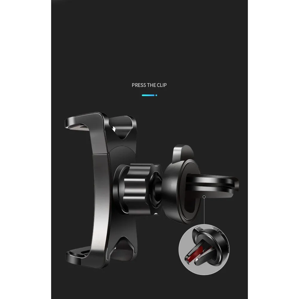 3 in 1 Car GPS Smartphone Holder: Dashboard / Visor Clamp   AC Grid Clip for LG F490L G3 Screen -A (LG Liger) - Black
