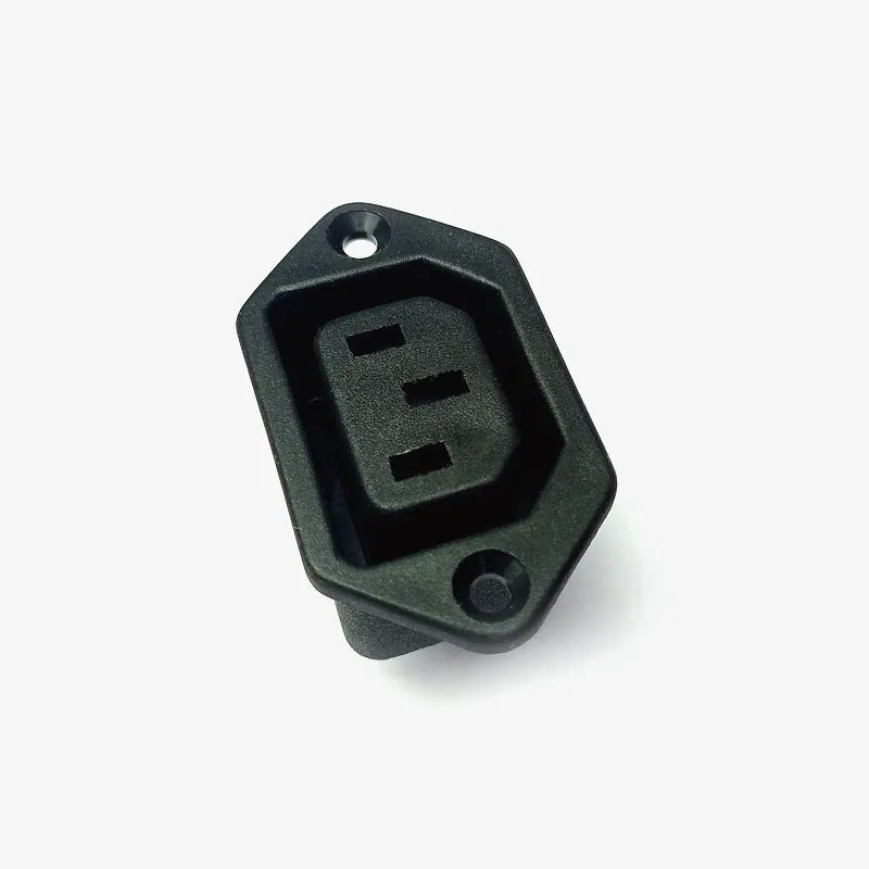 3-Pin Female Panel Mount AC Power Supply Socket - 10A 250V