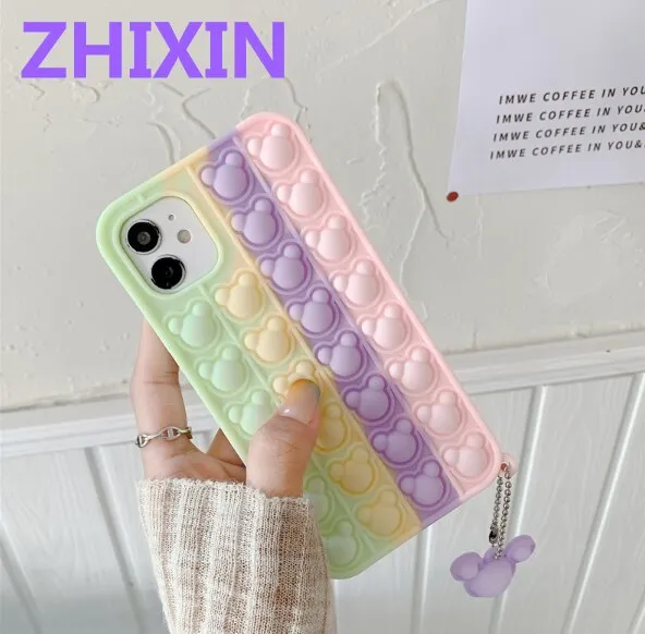 3D Bear Push Bubble iPhone Case