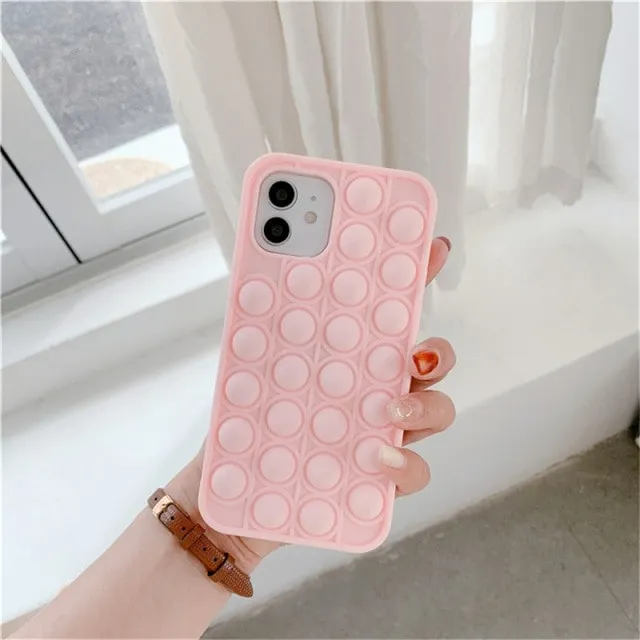 3D Bear Push Bubble iPhone Case