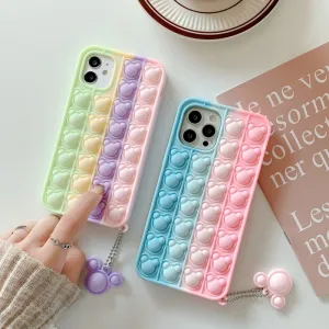 3D Bear Push Bubble iPhone Case