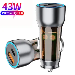 43w Car Charger Type-c PPS Pd Port Qc3.0 Fast Charge Adapter