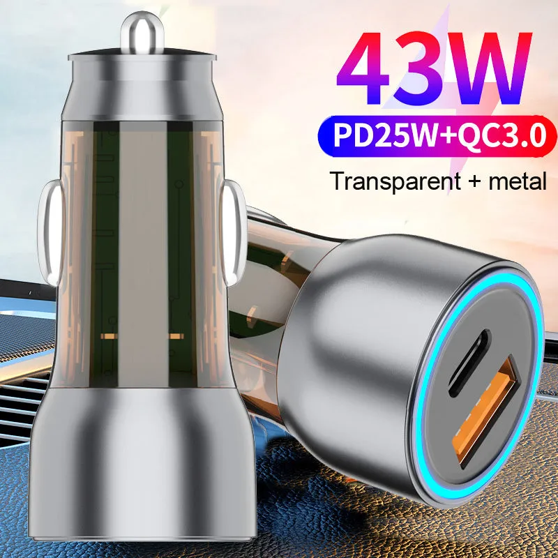 43w Car Charger Type-c PPS Pd Port Qc3.0 Fast Charge Adapter