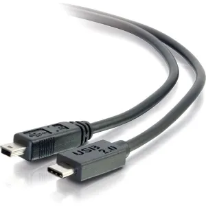 6Ft Usb 2.0 Usb-C To Usb Mini-B Cable M/M - Black