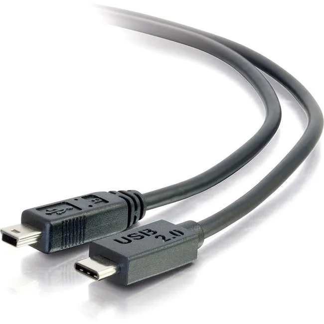 6Ft Usb 2.0 Usb-C To Usb Mini-B Cable M/M - Black