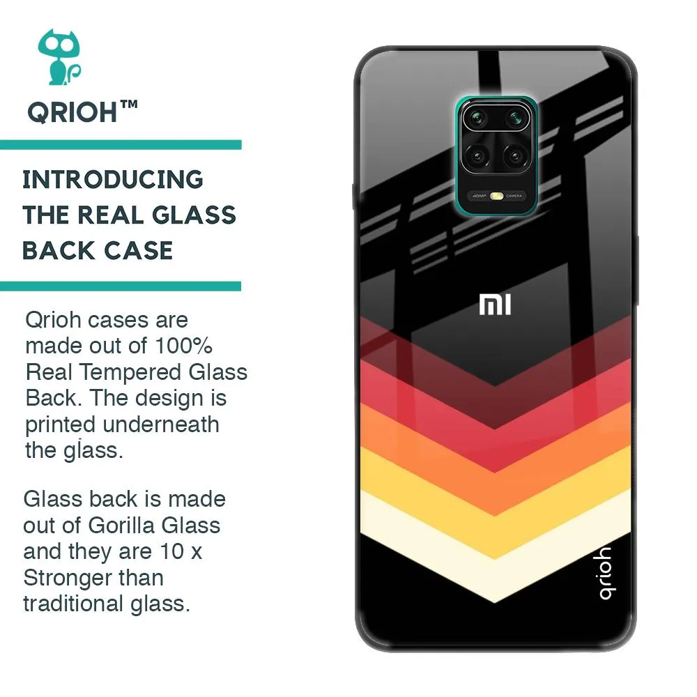 Abstract Arrow Pattern Glass Case For Redmi Note 9 Pro