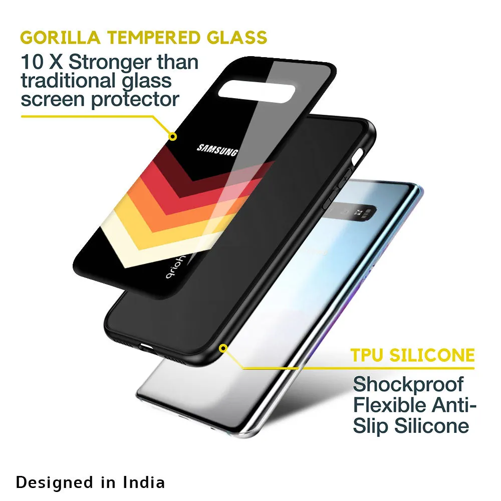 Abstract Arrow Pattern Glass Case For Samsung Galaxy M31 Prime
