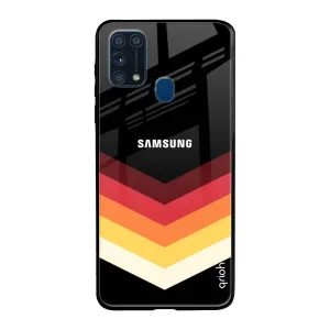 Abstract Arrow Pattern Glass Case For Samsung Galaxy M31 Prime