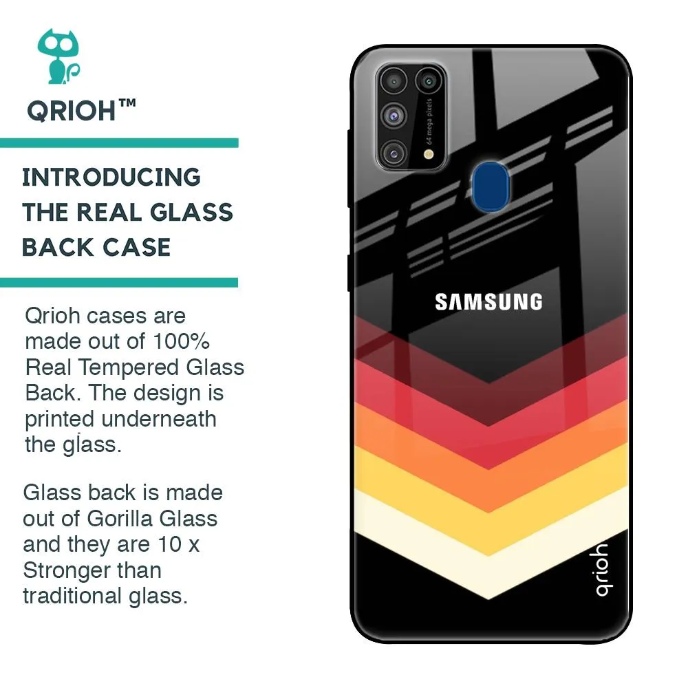 Abstract Arrow Pattern Glass Case For Samsung Galaxy M31 Prime