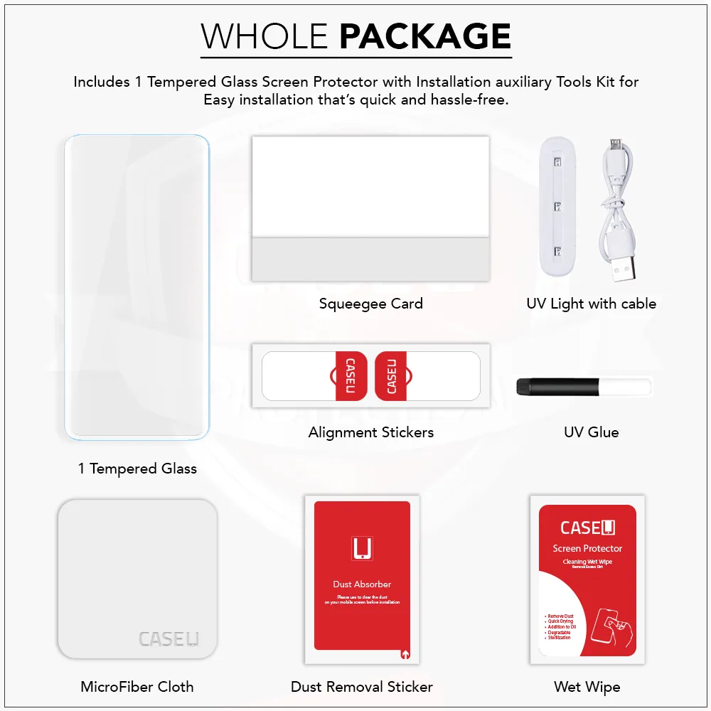 Advanced Border-less Full Coverage 3D Curved UV OnePlus8 Screen Protector