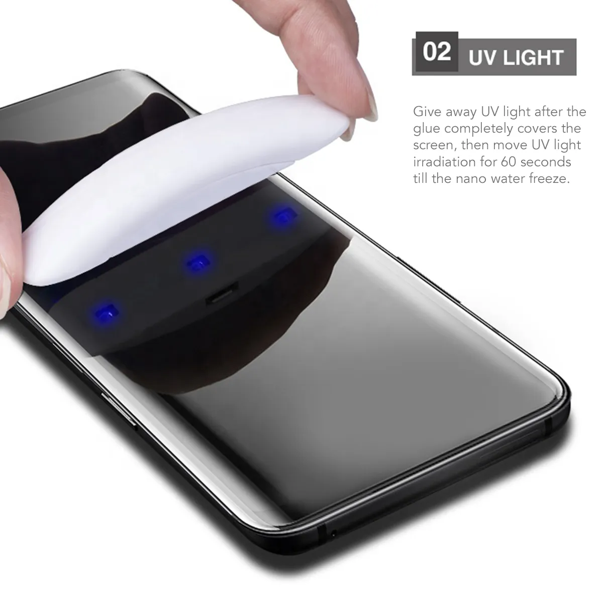 Advanced Border-less Full Coverage 3D Curved UV OnePlus8 Screen Protector