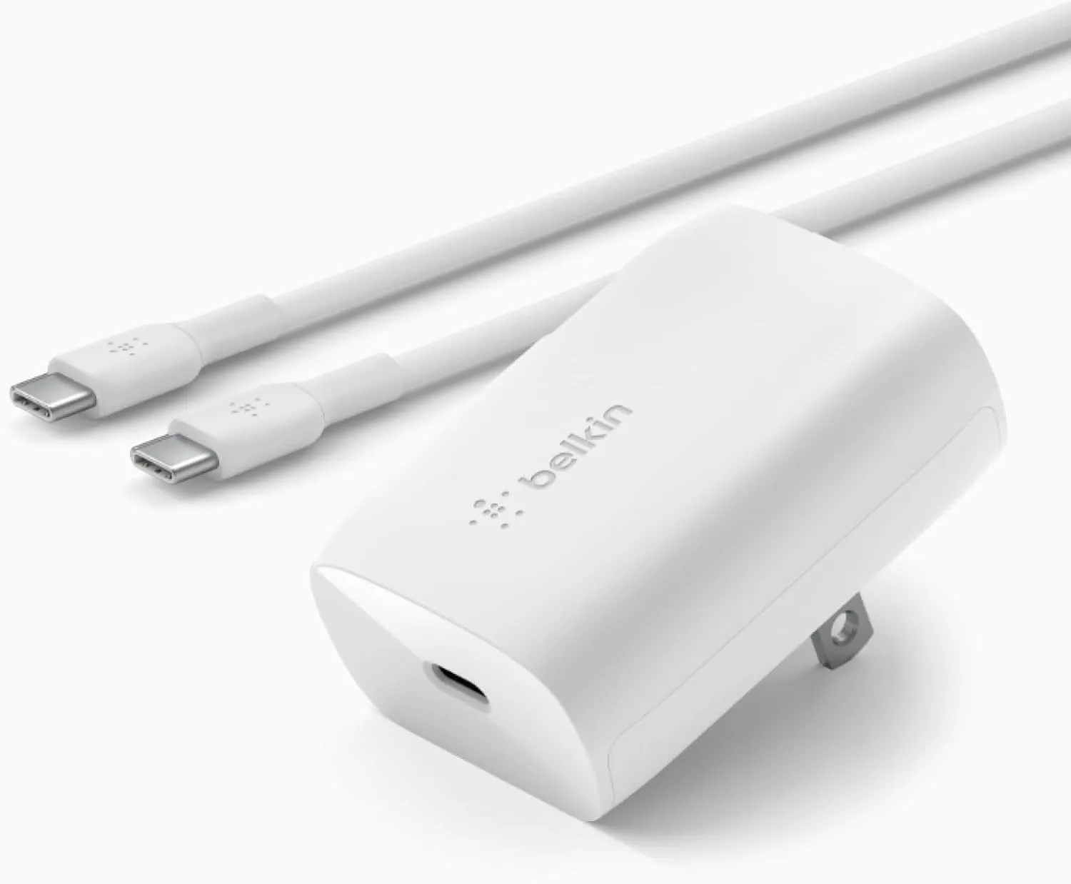 Belkin 30W USB-C Wall Charger with USB-C to C Cable, PPS, Powerdelivery, USB-IF Certified PD 3.0 Fast Charging for Apple Iphone 16 Series, Ipad Pro, Samsung Galaxy S24, Google Pixel, and More - White