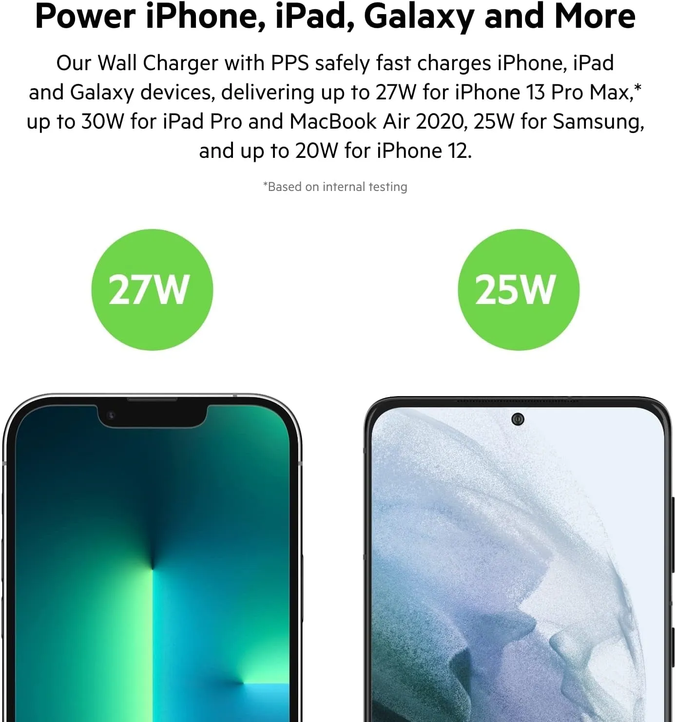 Belkin 30W USB-C Wall Charger with USB-C to C Cable, PPS, Powerdelivery, USB-IF Certified PD 3.0 Fast Charging for Apple Iphone 16 Series, Ipad Pro, Samsung Galaxy S24, Google Pixel, and More - White