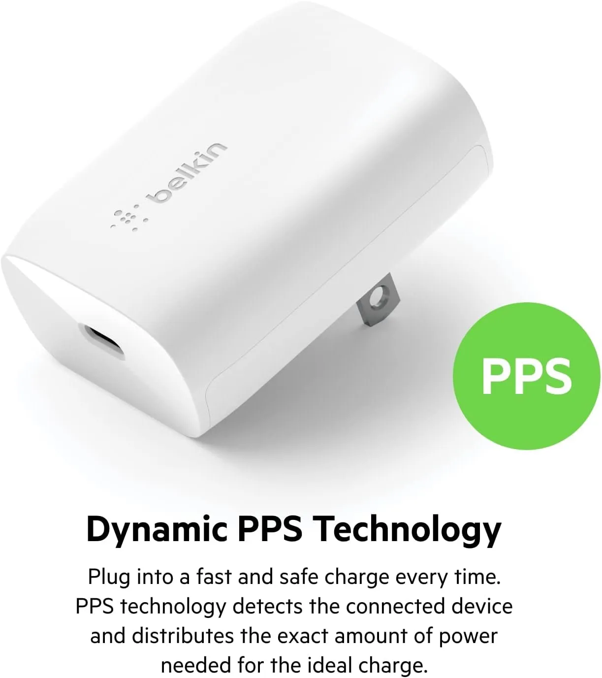 Belkin 30W USB-C Wall Charger with USB-C to C Cable, PPS, Powerdelivery, USB-IF Certified PD 3.0 Fast Charging for Apple Iphone 16 Series, Ipad Pro, Samsung Galaxy S24, Google Pixel, and More - White