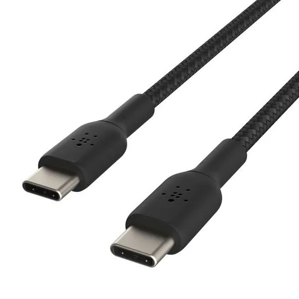 BELKIN BoostCharge Braided USB-C to USB-C 1M Cable - Black