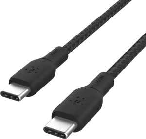 Belkin USB-C to USB-C Cable, Boostcharge Braided Power Cable (3M/10Ft), Fast Charging Cable W/ 100W Power Delivery, USB-IF Certified for Iphone 16, Macbook, Chromebook, Galaxy & More - Black
