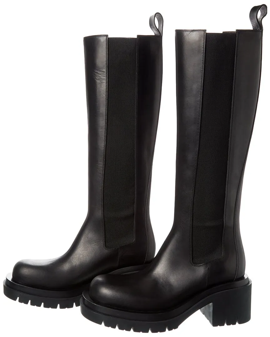 Bottega Veneta Lug Leather Boot (Authentic Pre-Owned)
