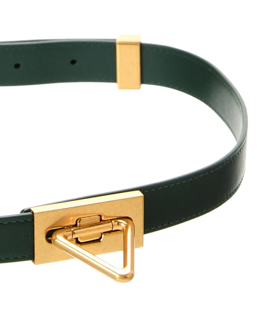 Bottega Veneta Triangle Buckle Leather Belt