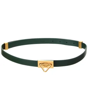 Bottega Veneta Triangle Buckle Leather Belt