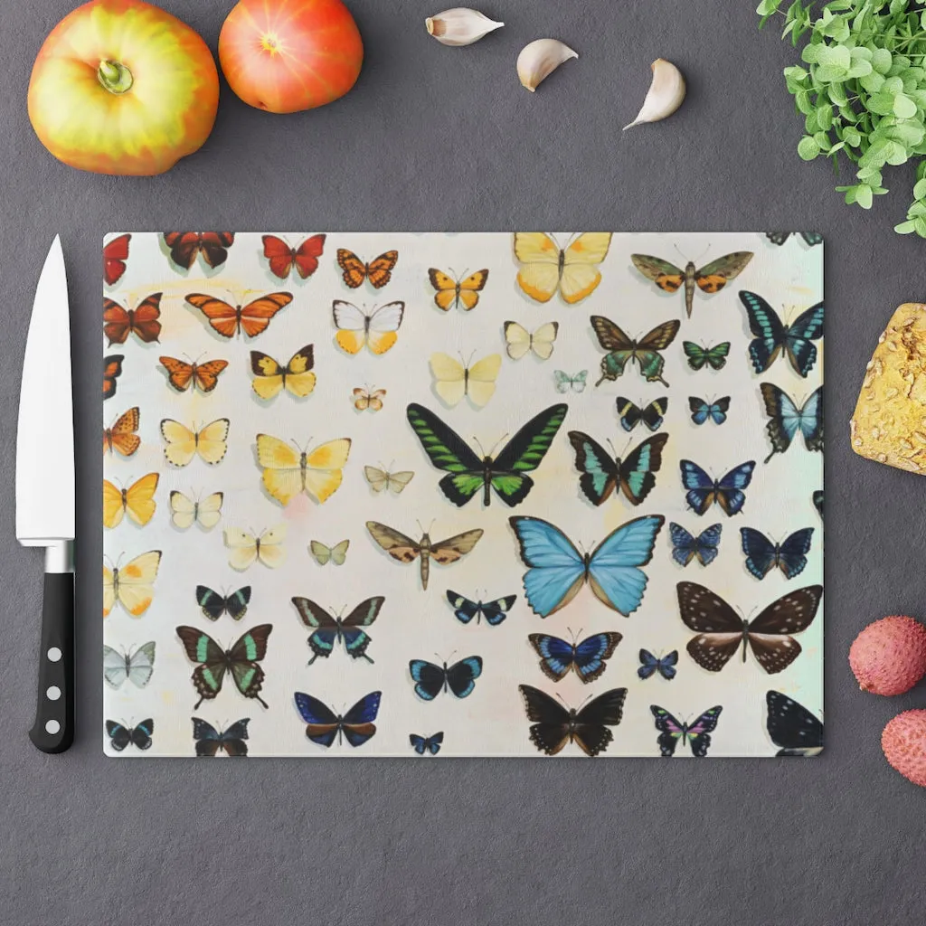 Butterfly Rainbow Glass Tray