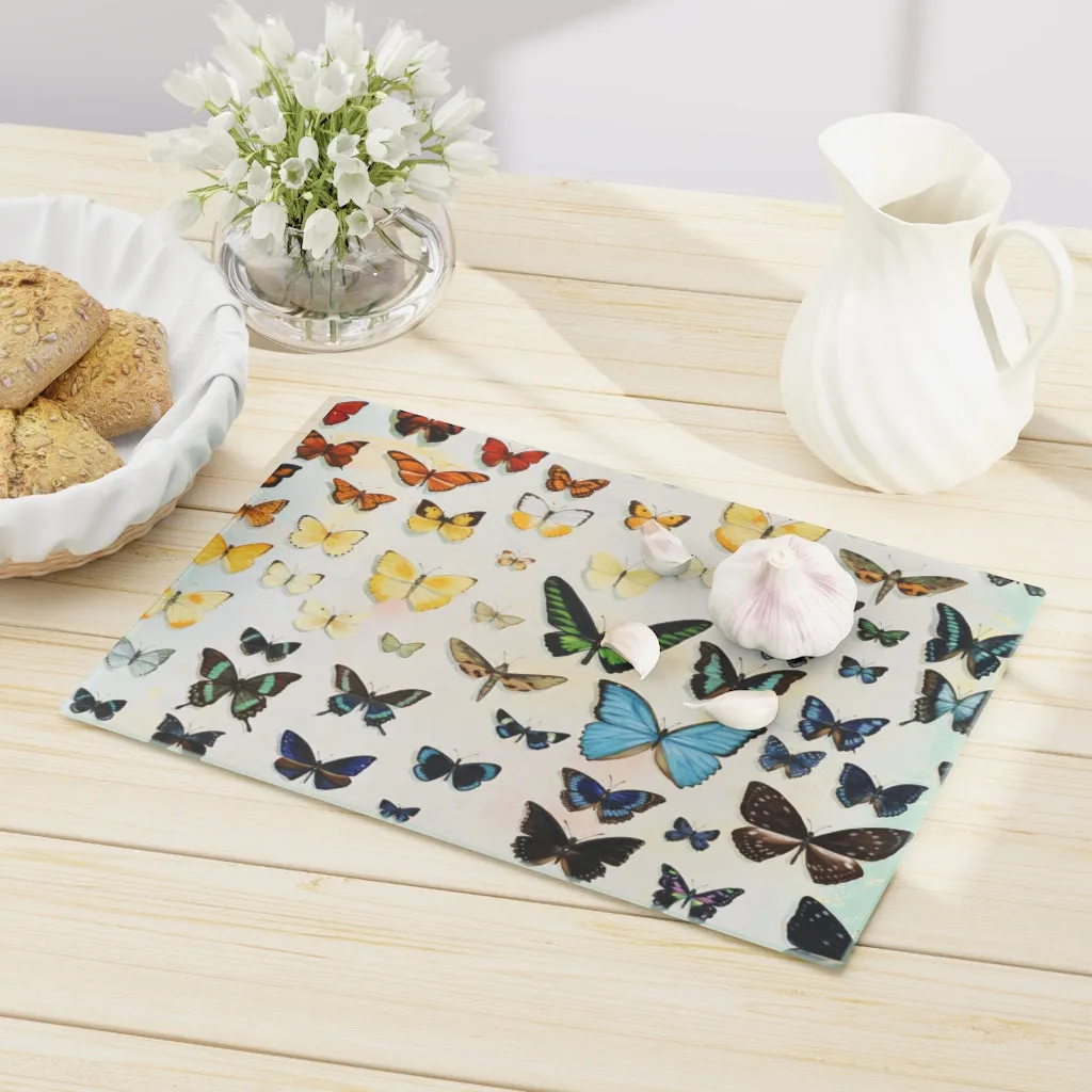 Butterfly Rainbow Glass Tray