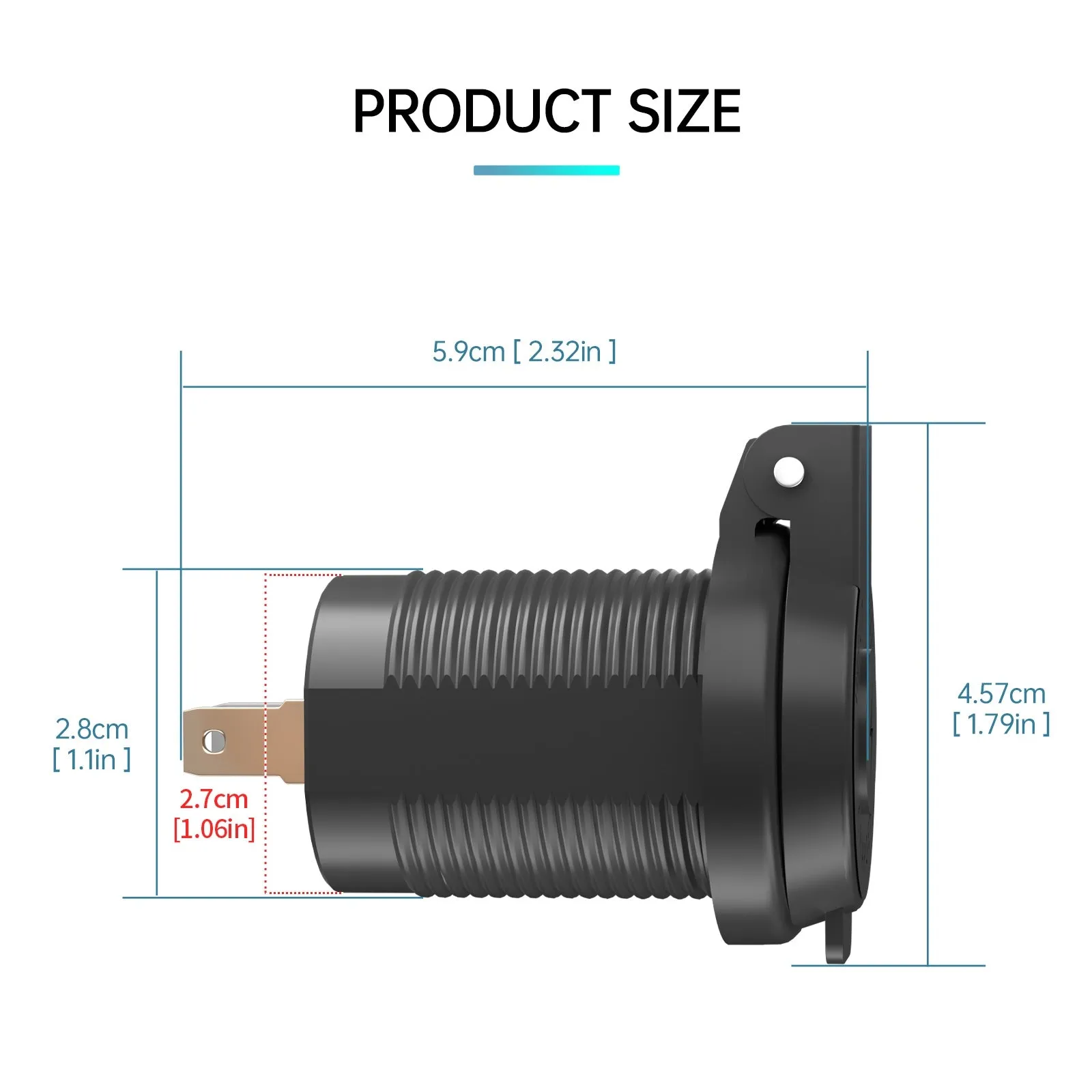 Car Mobile Phone Charger Dual-port Fast Charging 12-24V Usb Power