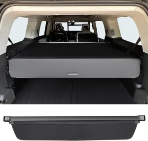 Cargo Cover for Rivian R1S 2020-2024, Trunk Cargo Cover Shielding Shade Privacy Screen（Canvas）