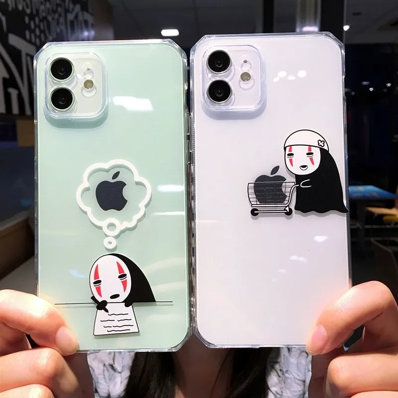 Cartoon Anime Faceless Man iPhone Case