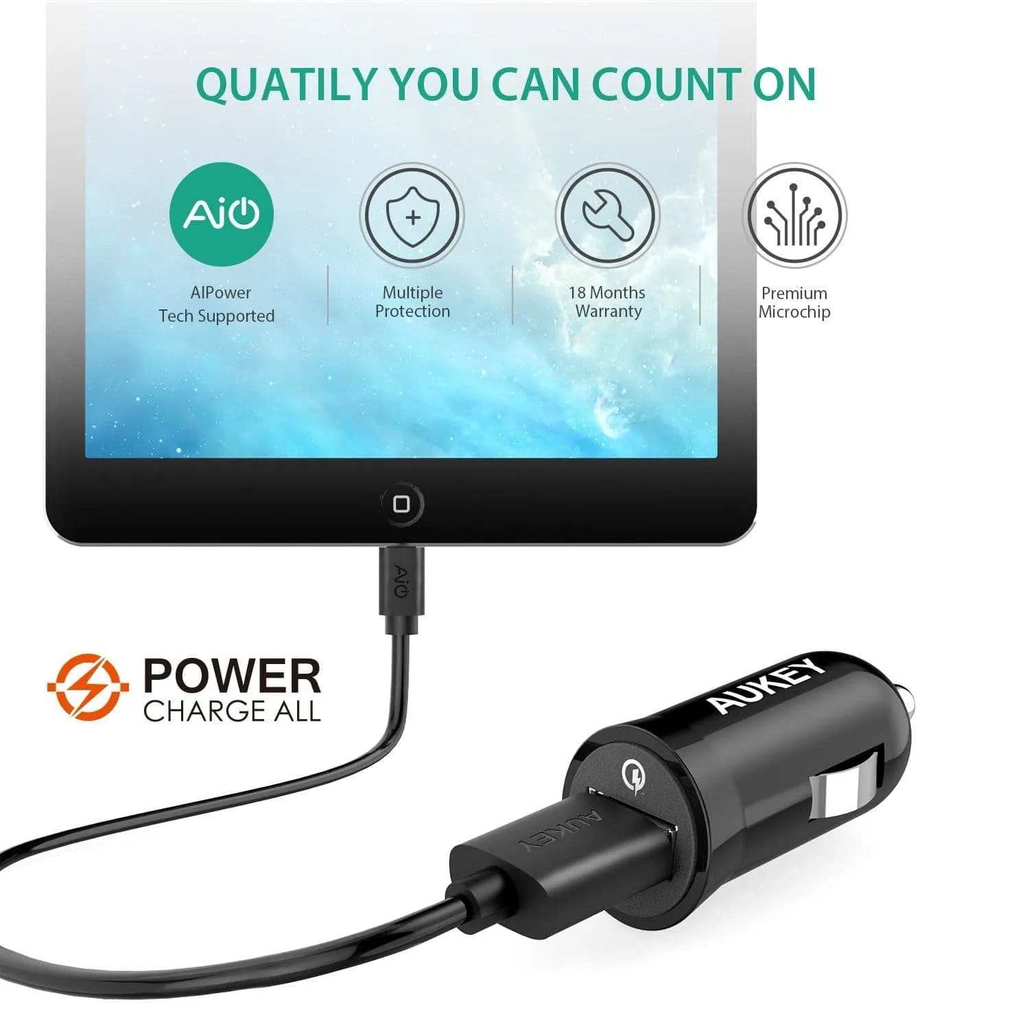 CC-T5 18W Qualcomm Quick Charge 2.0 Car Charger