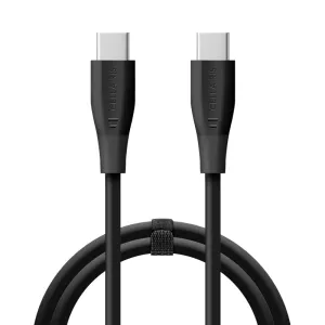 Charge Cable - 3FT USB-C to USB-C 60W TPE Black Cables
