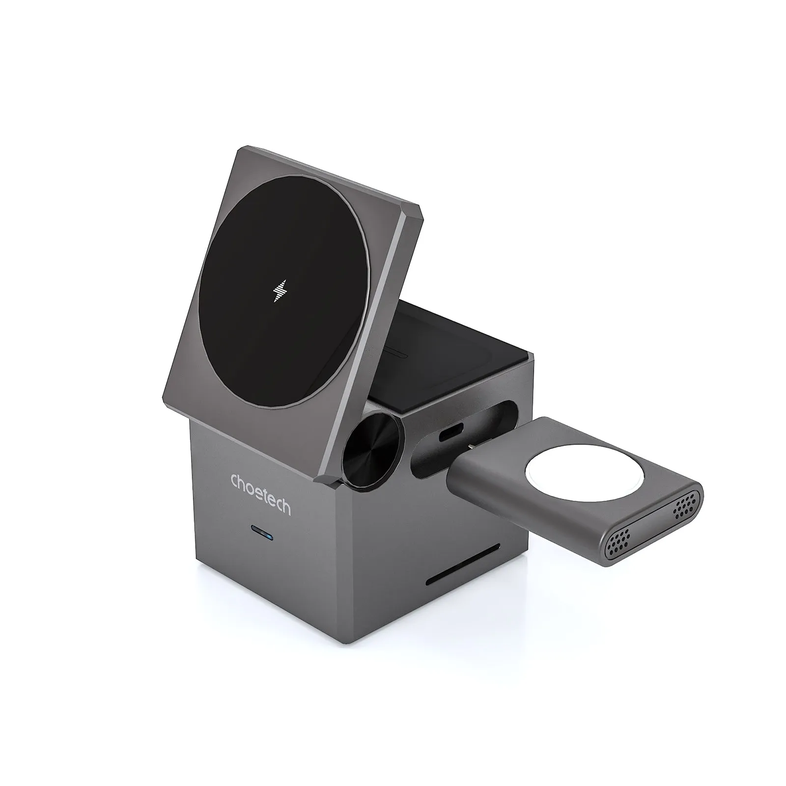 Choetech 4in1 15W Magnetic wireless charger with Removeable WatchChargerHolder for iphone 15