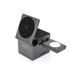 Choetech 4in1 15W Magnetic wireless charger with Removeable WatchChargerHolder for iphone 15