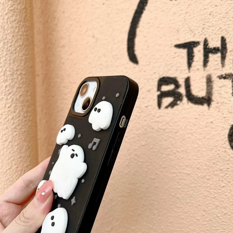 Cute Music Note 3D Ghost iPhone Case