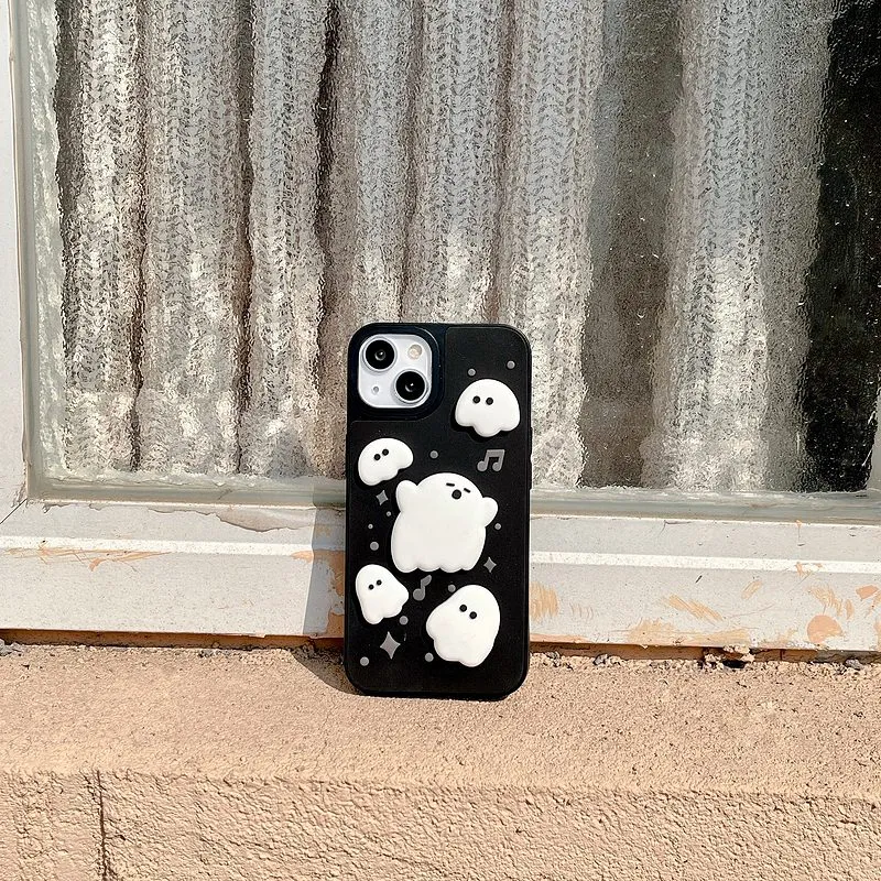 Cute Music Note 3D Ghost iPhone Case