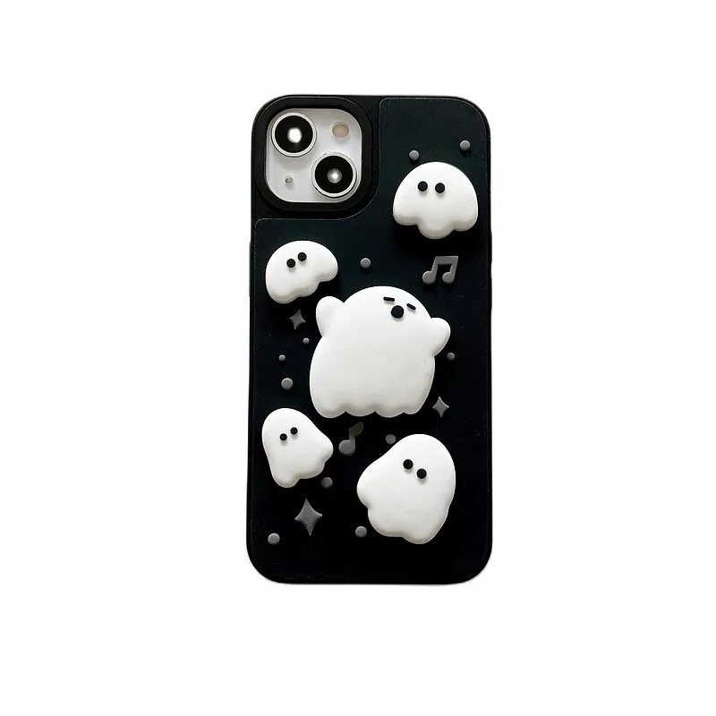 Cute Music Note 3D Ghost iPhone Case