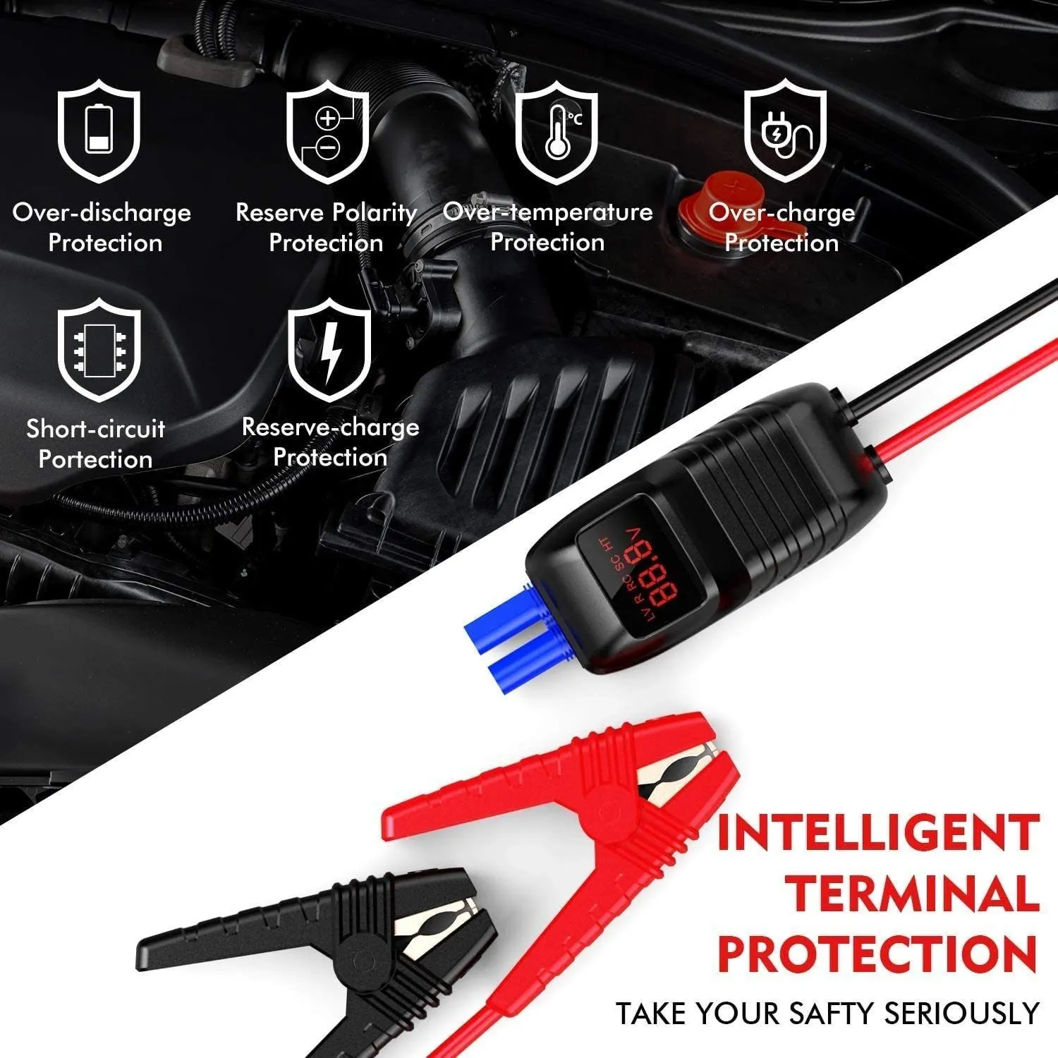 DBPOWER 2500A 21800mAh Portable Car Jump Starter- for up to 8.0L