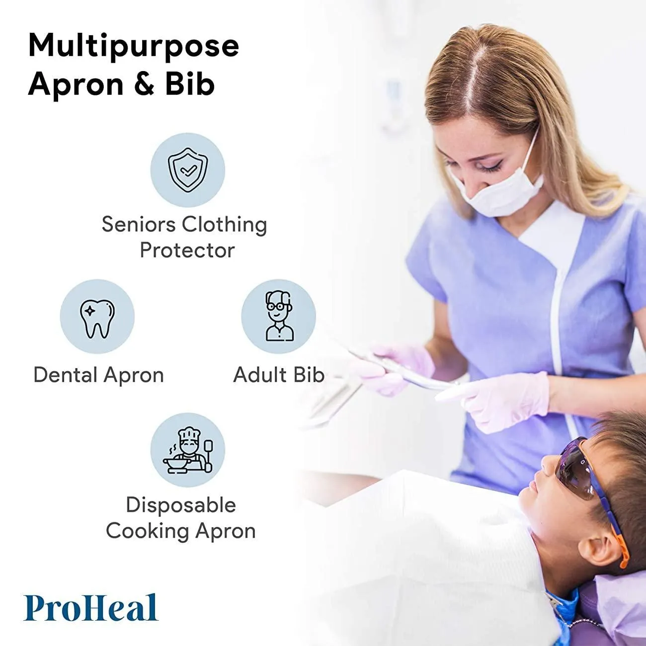 Disposable Adult Bibs - Over Head