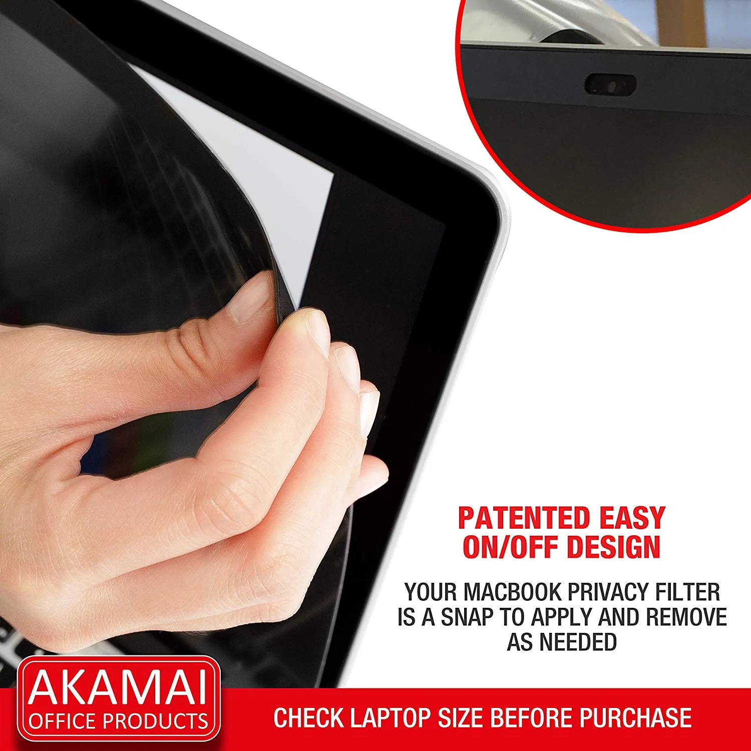 Easy On/Off Magnetic Privacy Screen Filter for Macbook 12