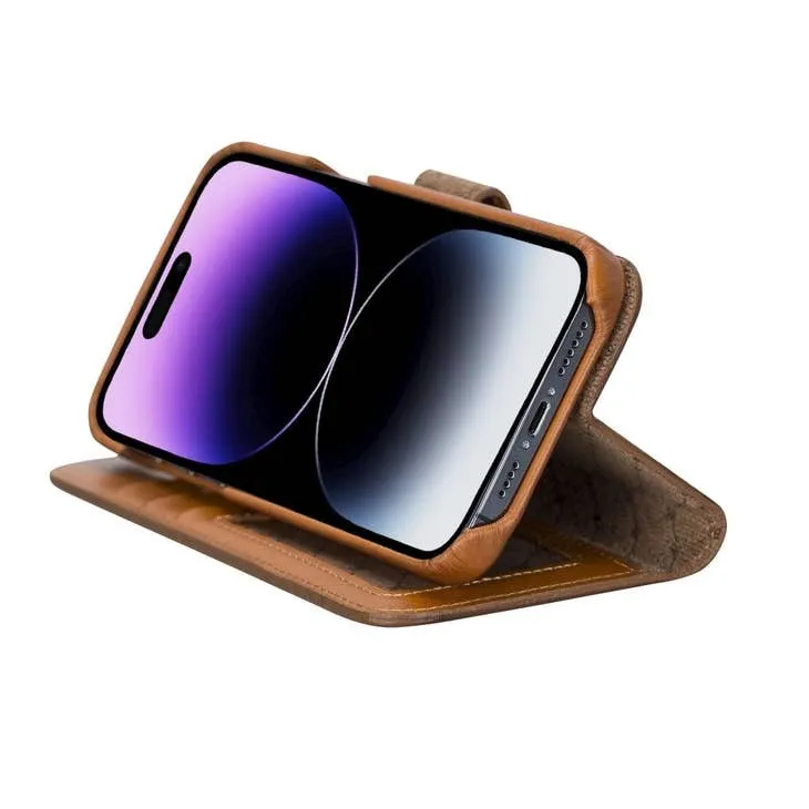 Edward Apple IPhone 14 Series Full Leather Coating Detachable Wallet Case (Set of 2)