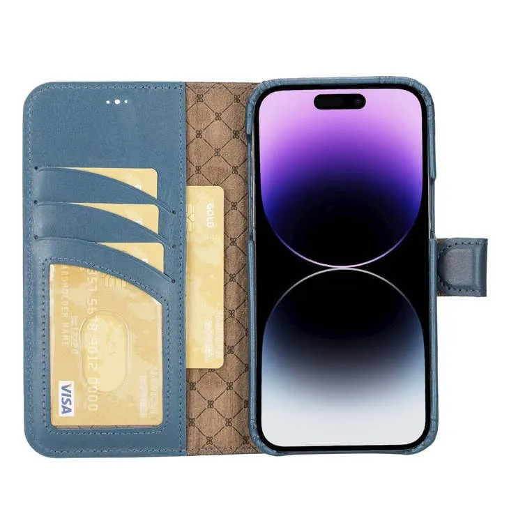 Edward Apple IPhone 14 Series Full Leather Coating Detachable Wallet Case (Set of 2)