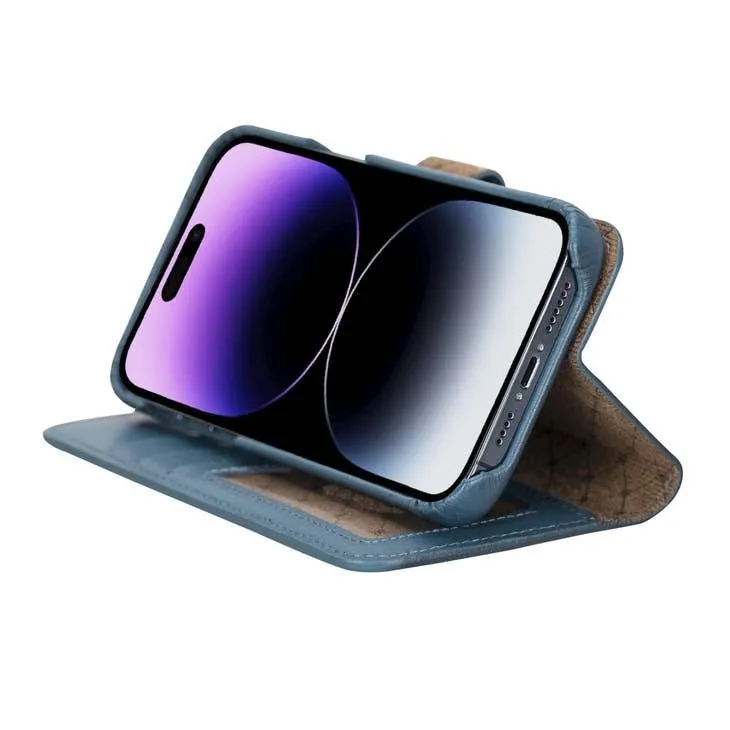 Edward Apple IPhone 14 Series Full Leather Coating Detachable Wallet Case (Set of 2)
