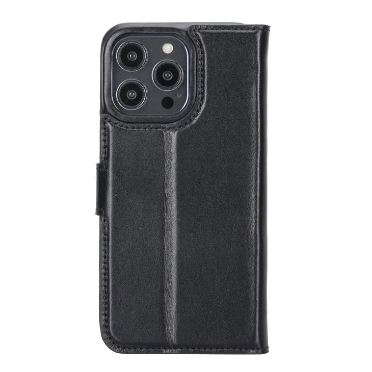 Edward Apple IPhone 14 Series Full Leather Coating Detachable Wallet Case (Set of 2)