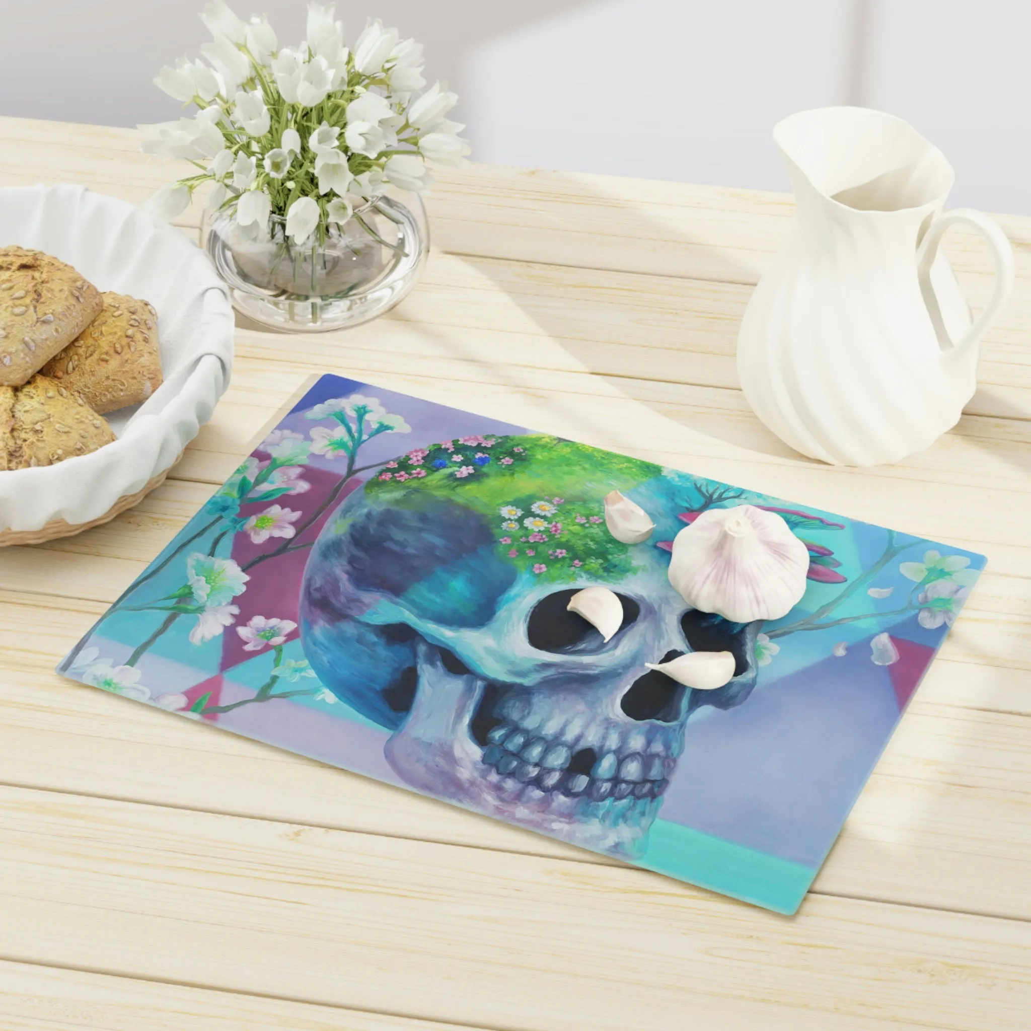 Eternal Bloom Glass Tray