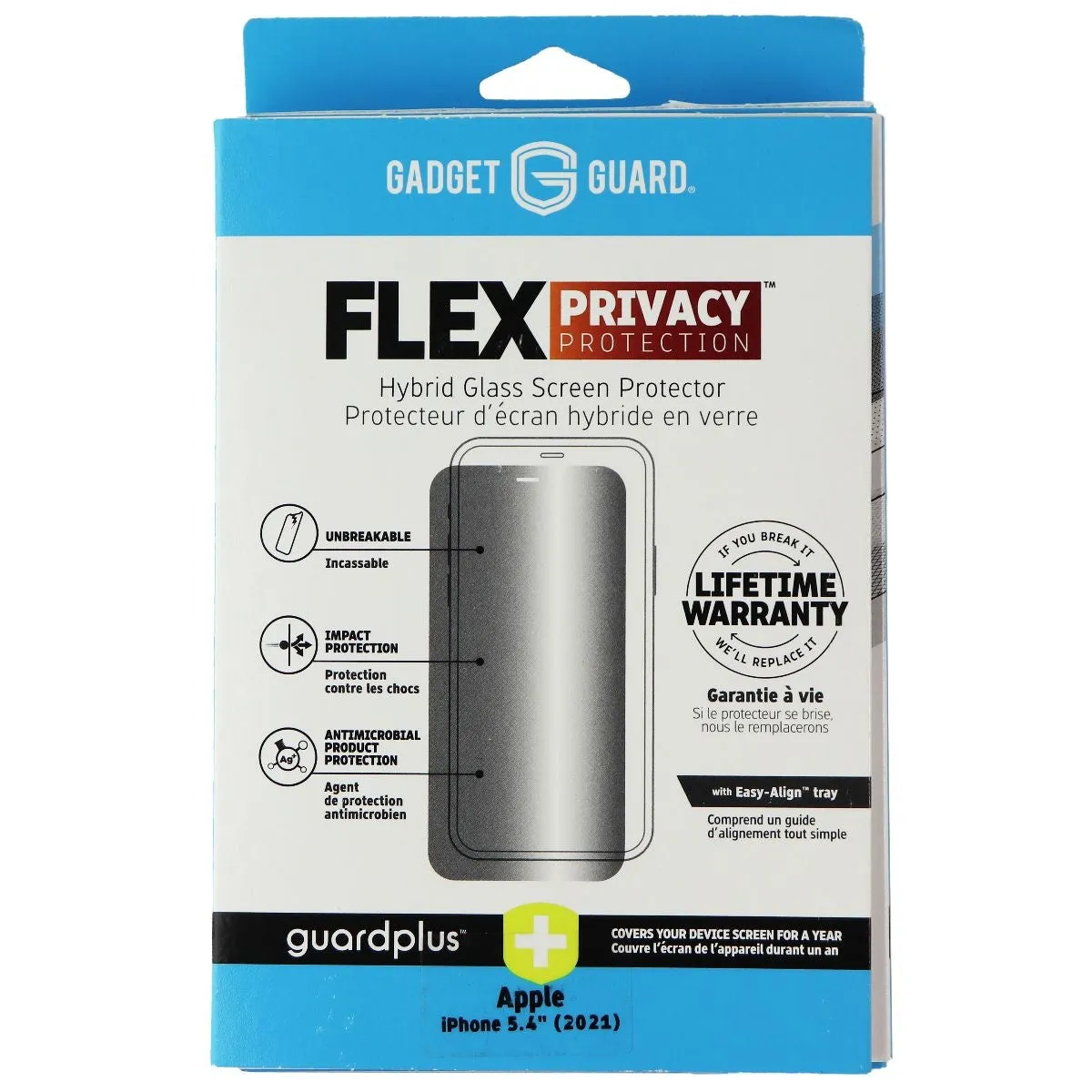 Gadget Guard Flex PRIVACY Hybrid Glass Protector for iPhone 13 mini
